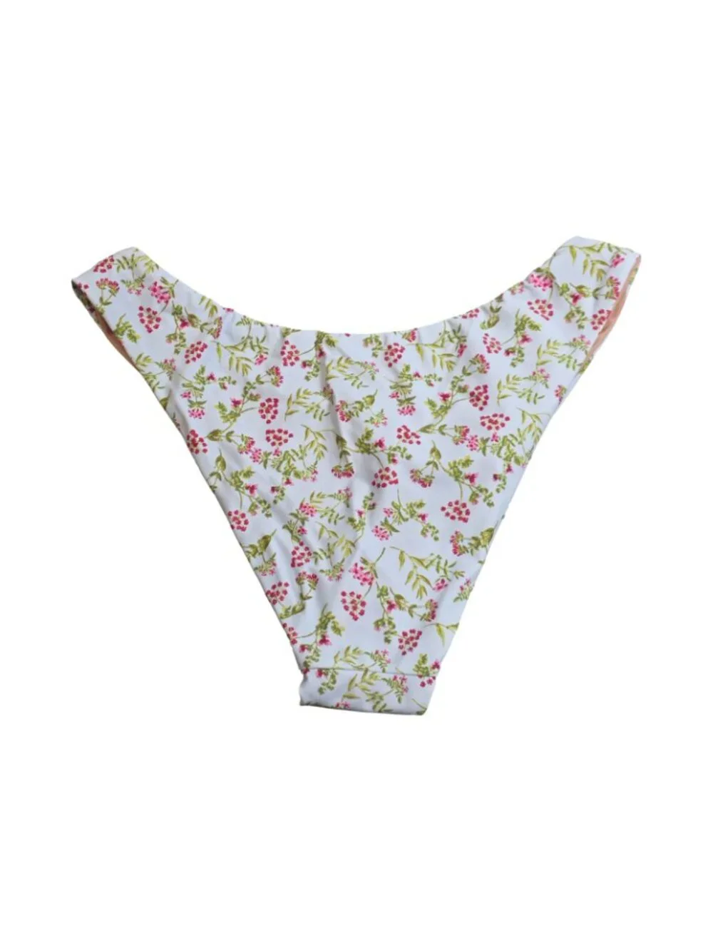 NWT Women's - J. Crew Floral Curved Waist Cheeky Bikini Bottom, Size Small